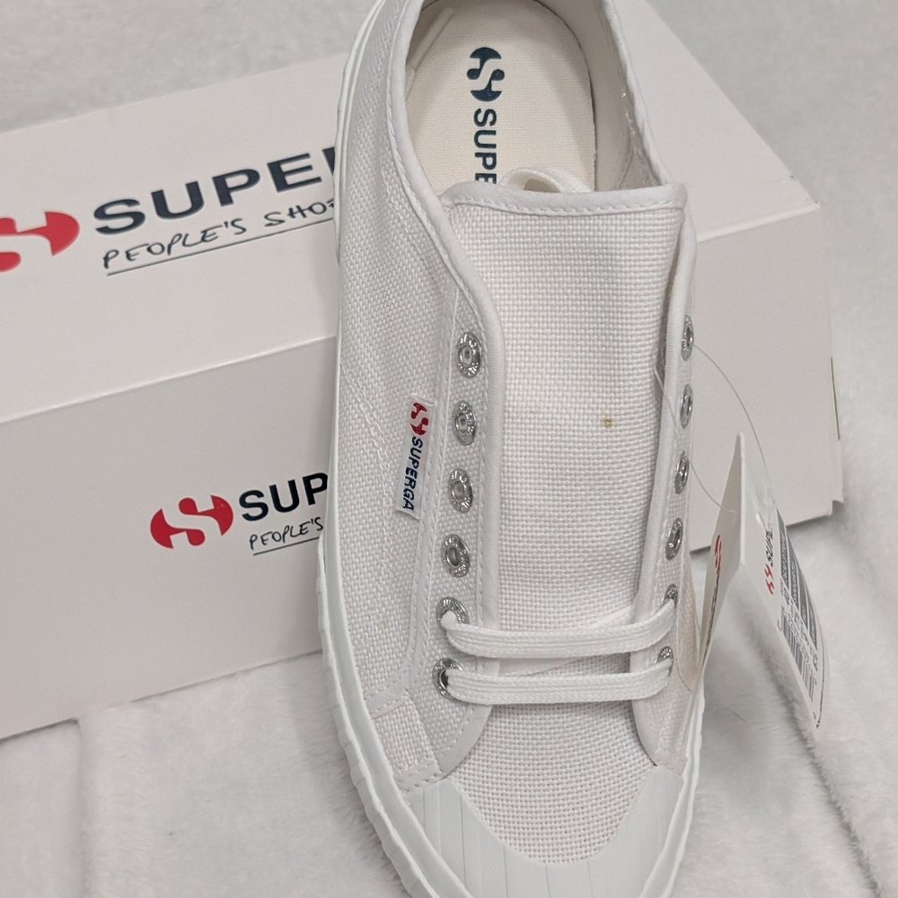 Superga Men's Crisp White Sneakers